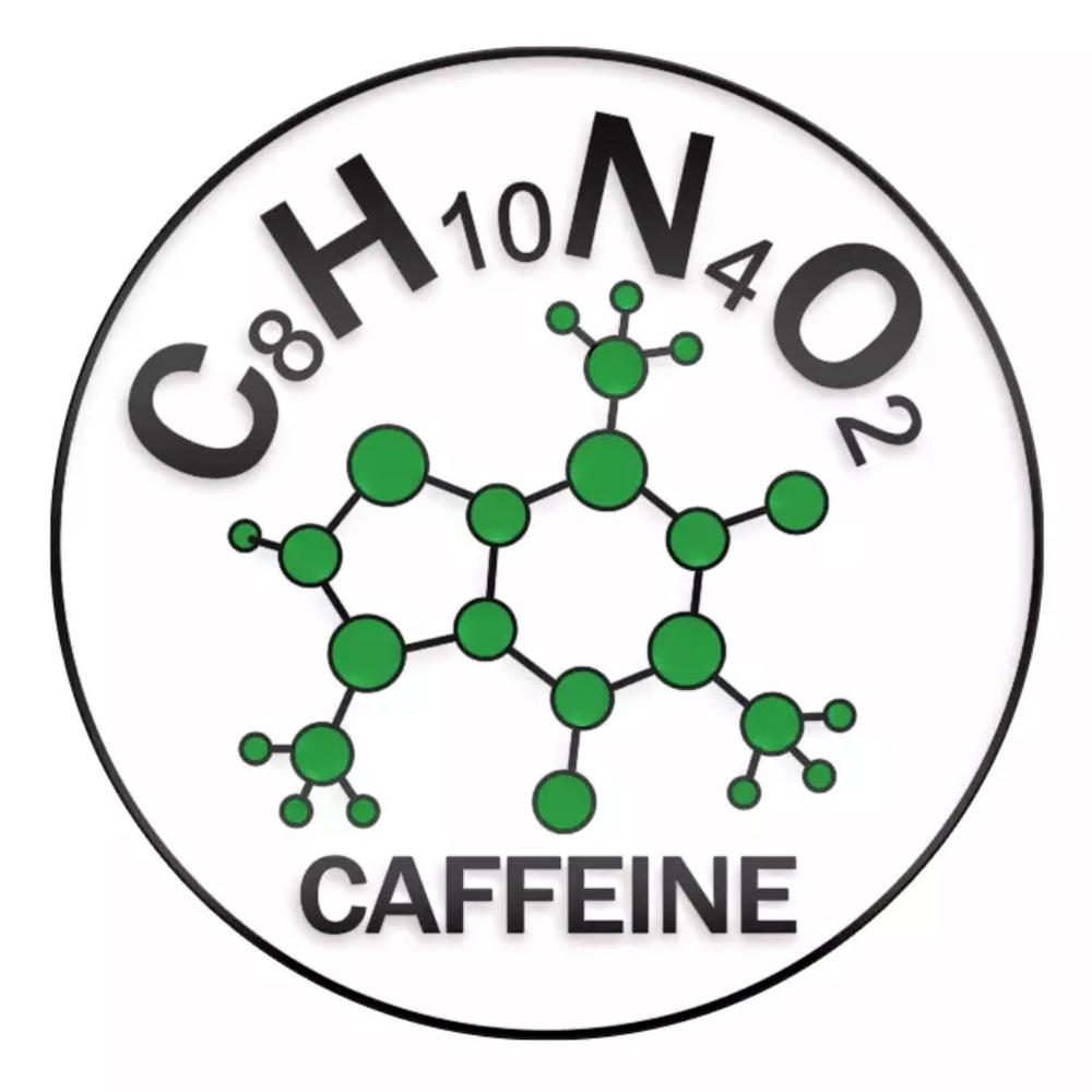 Caffeine Molecule Enamel Pin Nerdy Coffee Addict Chemistry Science Gift